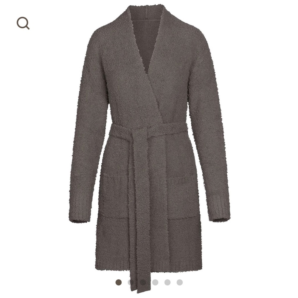 Skims Cozy Knit Short Robe Aqua L/XL